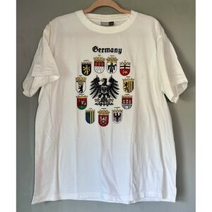 Germany City Crest Shirt Mens Sz XL Colorful Tourist Art Tee 90s Vintage